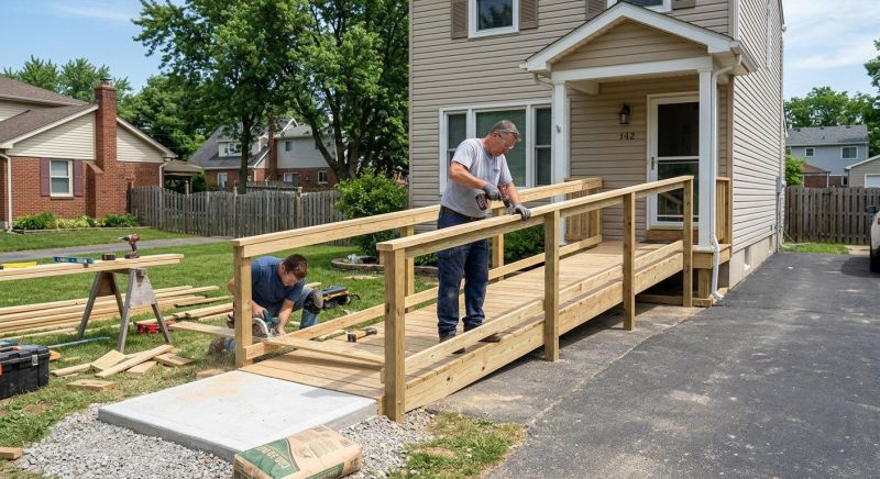 Entrance Ramp Installation in Conroe, TX